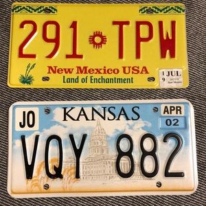 Route 66 state license plates